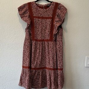 Madewell Floral Pattern Fall Mini Dress